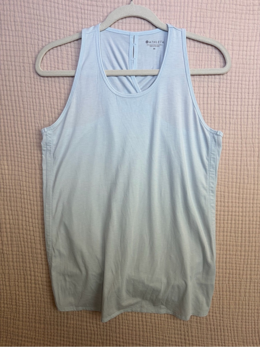 Athleta Essence Vital Tie Back Tank Light Blue Women's Medium